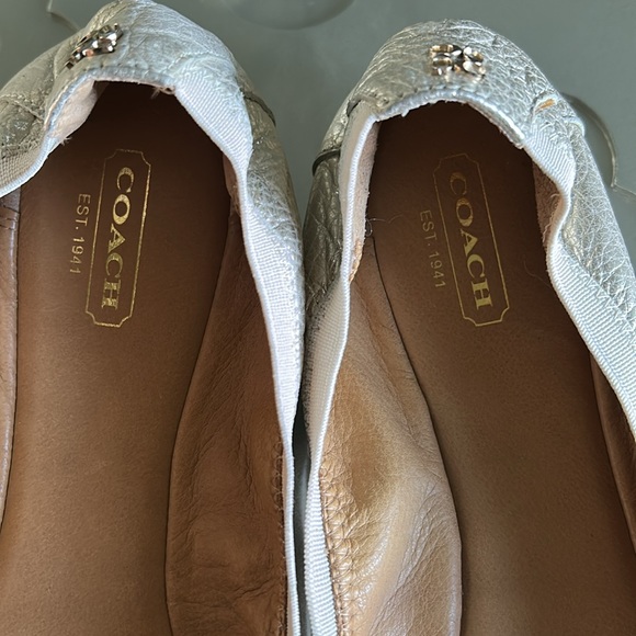 COACH Women's Dalia Gold Ballet Flat Size 9 1/2 - Picture 8 of 17